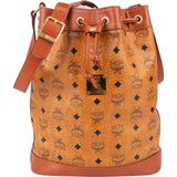 MCM Monogram Visetos Drawstring Bucket Crossbody Bag