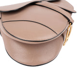 Christian Dior Pink Grained Calfskin Saddle Shoulder Bag