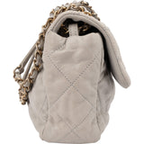 Chanel Quilted Nubuc Easy Single Flap Shoulder Bag