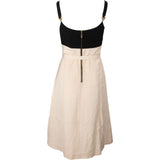 Louis Vuitton Sample Black & Geige Golden Metal Details Belt Top Dress (FR 36-38 / DE 34-36))