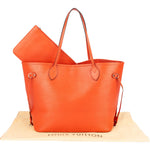 Louis Vuitton Orange Epi Leather Neverfull MM Shoulder Bag - vintageandkickz