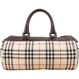 Burberry Nova-Check Monogram Bowling Handbag