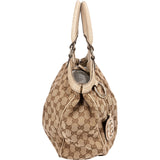 Gucci Monogram GG Canvas Sukey Medium Hobo Handbag