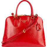 Prada Patent Saffiano Vernice Promenade Handbag