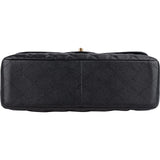 Chanel Quilted Caviar Leather Jumbo Double Flap Crossbody Bag