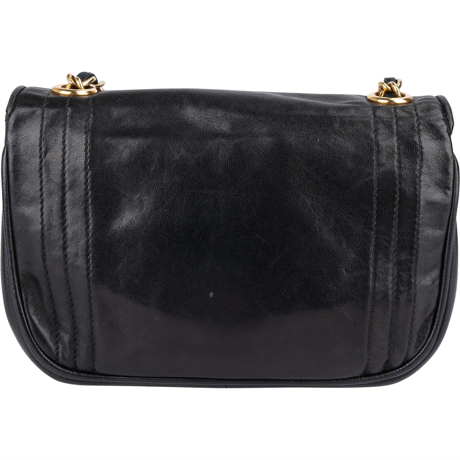 Chanel Lambskin CC Single Flap Camera Crossbody Bag - vintageandkickz