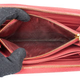 Prada Pink Saffiano Leather Zip Around Wallet