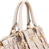Prada Beige Tessuto Gaufre Tote Handbag