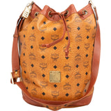 MCM Monogram Visetos Drawstring Bucket Crossbody Bag - vintageandkickz