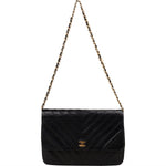 [🔄️B20 / F21] Chanel Lambskin Chevron Single Flap Crossbody Bag - vintageandkickz