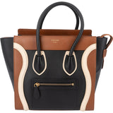 Céline Tricolor Leather Luggage Handbag