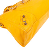 Balenciaga Yellow Leather Classic City Handbag