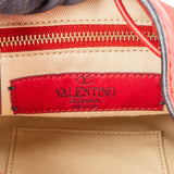 Valentino Garavani Red Leather Rockstud Bucket Crossbody Bag