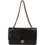 Chanel Quilted Lambskin 24K Gold Medium Double Flap Shoulder Bag