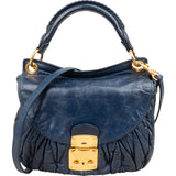 Miu Miu Vitello Quilted Leather Small City Handbag