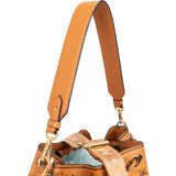 MCM Monogram Visetos Aren Drawstring Bucket Crossbody Shoulder Bag