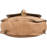 Chloé Pebbled Leather Marcie Saddle Hobo Shoulder Bag