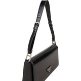 Prada Black Brushed Patent Leather Femme Shoulder Bag