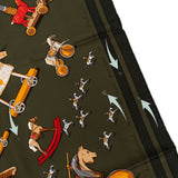 Hermès Cheval à roulettes Silk Carre 90 Scarf Tuch
