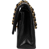 Chanel Quilted Lambskin Medium 24K Gold Double Flap Shoulder Bag