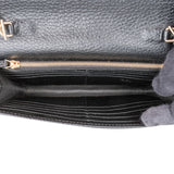 Gucci Grained Leather Interlocking GG Wallet On Chain Crossbody Bag