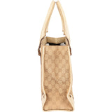Gucci Monogram GG Canvas Studded Tote Handbag
