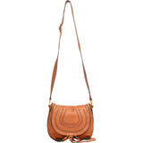 Chloé Grained Leather Marcie Saddle Zipper Crossbody Bag