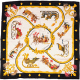 Hermès Plumes et Grelots Silk Carre 90 Scarf Tuch