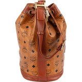 MCM Monogram Visetos Drawstring Bucket Crossbody Bag