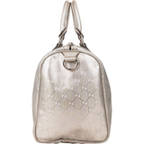 Gucci Monogram GG Silver Imprimé Boston Handbag
