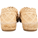 Chanel Raffia Cage CC Espadrilles Shoes (37)