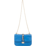 Valentino Garavani Calfskin Leather Rockstud Glam Lock Crossbody Bag