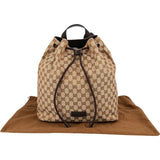 Gucci Monogram GG Canvas Drawstring Backpack