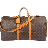 Louis Vuitton Monogram Canvas Keepall 60 Bandoulière Travel Bag