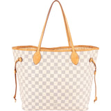 Louis Vuitton Monogram Damier Azur Canvas Neverfull MM Shoulder Bag