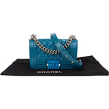 Chanel Quilted Patent Leather Small Boy Crossbody Bag
