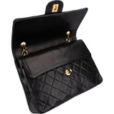 Chanel Quilted Lambskin 24K Gold Double Flap Shoulder Bag