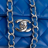 Chanel Quilted Lambskin Palladium Small Single Flap Crossbody Bag