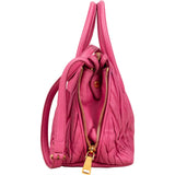 Miu Miu Pink Matelassé Nappa Leather Handbag - vintageandkickz