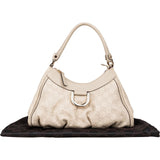 Gucci Leather Monogram Abbey Handbag - vintageandkickz