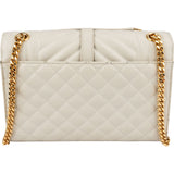Saint Laurent Quilted Grain de Poudre Leather Small Envelope Crossbody Bag