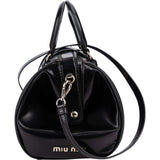 Miu Miu Spazzolato Leather Doctor Style Buckle Handbag