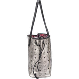 MCM Monogram Visetos Metallic Reversible Liz Shopper Shoulder Bag