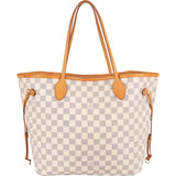 Louis Vuitton Monogram Damier Azur Canvas Neverfull MM Shoulder Bag