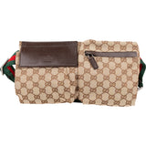 Gucci Multicolor Leather GG Canvas Belt Crossbody Bag