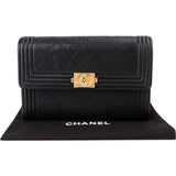 Chanel Quilted Caviar Leather Boy Wallet