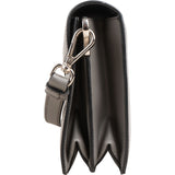 Prada Grey Saffiano Leather Lock Crossbody Bag
