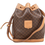 Celine Macadam Drawstring Bucket Shoulder Bag - vintageandkickz