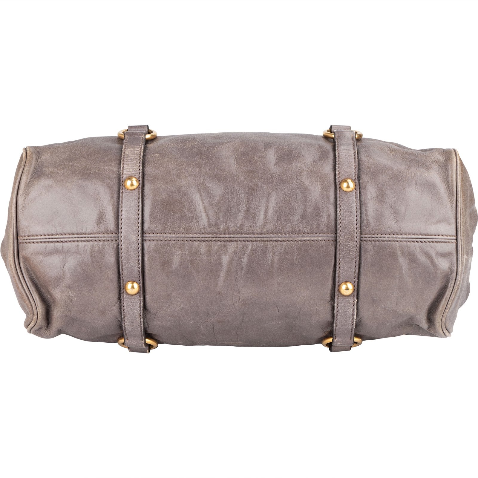 Miu Miu Vitello Lux Leather City Handbag - vintageandkickz