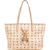 MCM Monogram Visetos Zoo Rabbit Liz Shopper Shoulder Bag